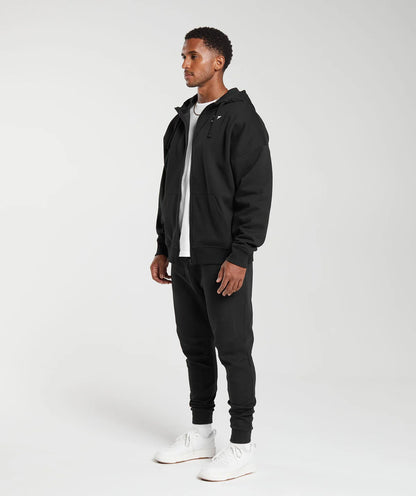 CREST OVERSIZED ZIP UP HOODIE - Hombre